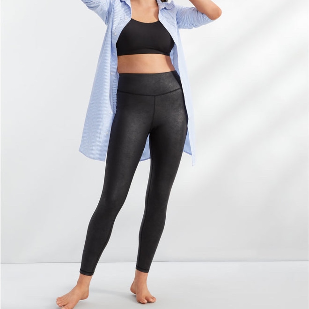 💕2 for $15💕 Bare Necessities Black The Faux Leather High-Waist Leggings
